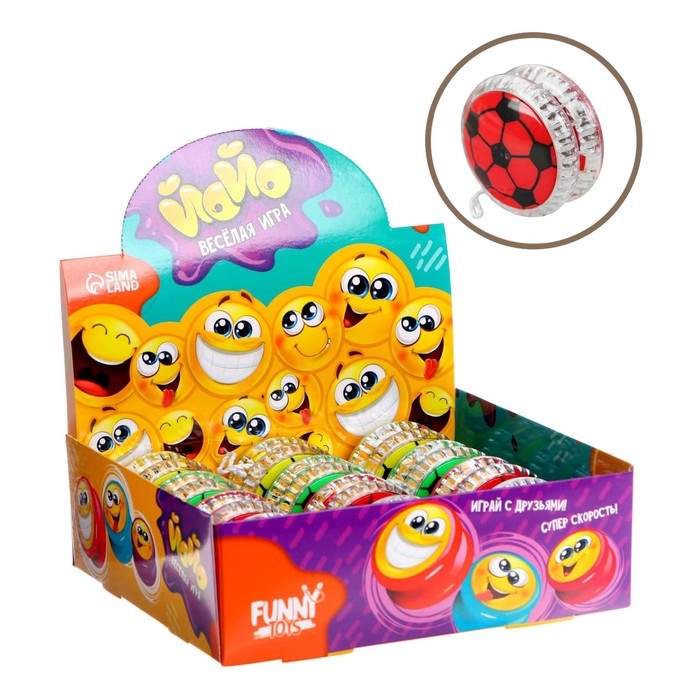 Йо-йо «Футбол», световой, цвета МИКС, в шоубоксе