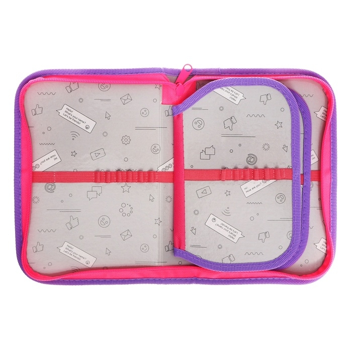 Пенал 3 секции, вкладка внутри, 140 х 210 х 40 мм, тканевый, Calligrata TOP Block Пенал 3 секции, вкладка внутри, 140 х 210 х 40 мм, тканевый, Calligrata TOP Block "Милый пушистик"