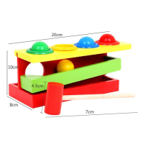 Стучалка на прямоугольном основании с 4 шариками, спуском и молоточком