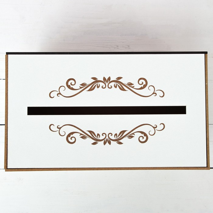 Семейный банк на свадьбу «Кольца», белый, 25 х 18 х 14 см. Семейный банк на свадьбу «Кольца», белый, 25 х 18 х 14 см.