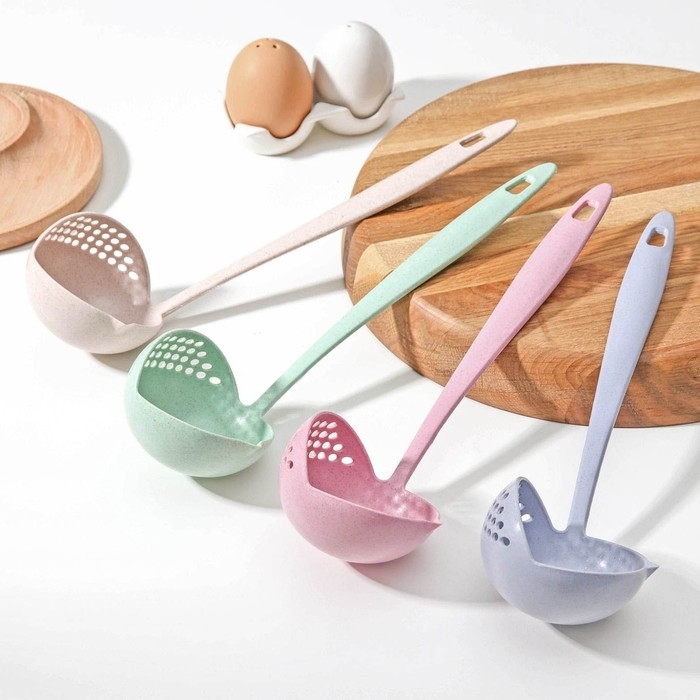 Половник-шумовка Доляна, 27 см, цвет МИКС Половник-шумовка Доляна, 27 см, цвет МИКС