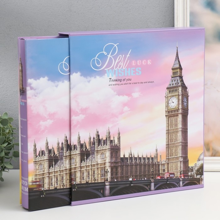 Фотоальбом на 500 фото 10х15 см Фотоальбом на 500 фото 10х15 см "Достопримечательности" в коробке МИКС 33,5х30,2х5,7 см