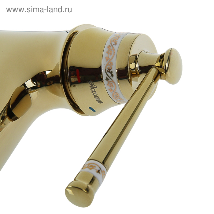 Cмеситель для раковины Accoona A96105W, однорычажный, латунь, цвет золото Cмеситель для раковины Accoona A96105W, однорычажный, латунь, цвет золото