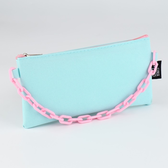 Пенал школьный текстильный «1 сентября: Мятная с цепью», 21 х 10 см Пенал школьный текстильный «1 сентября: Мятная с цепью», 21 х 10 см