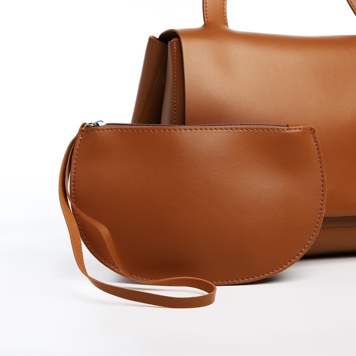 Сумка женская на клапане, цвет коричневый Сумка женская на клапане, цвет коричневый