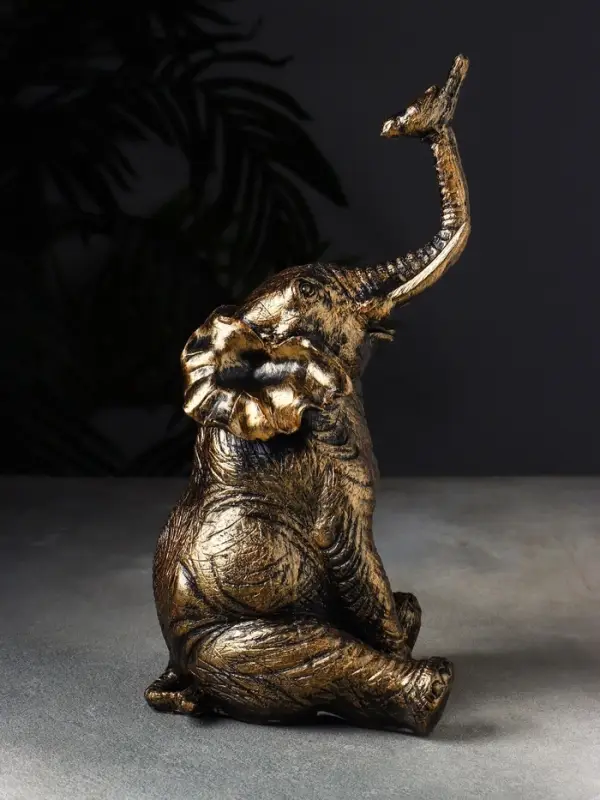 Фигурка полистоун &laquo;Слон с птичкой&raquo;, 28&times;14&times;14 см