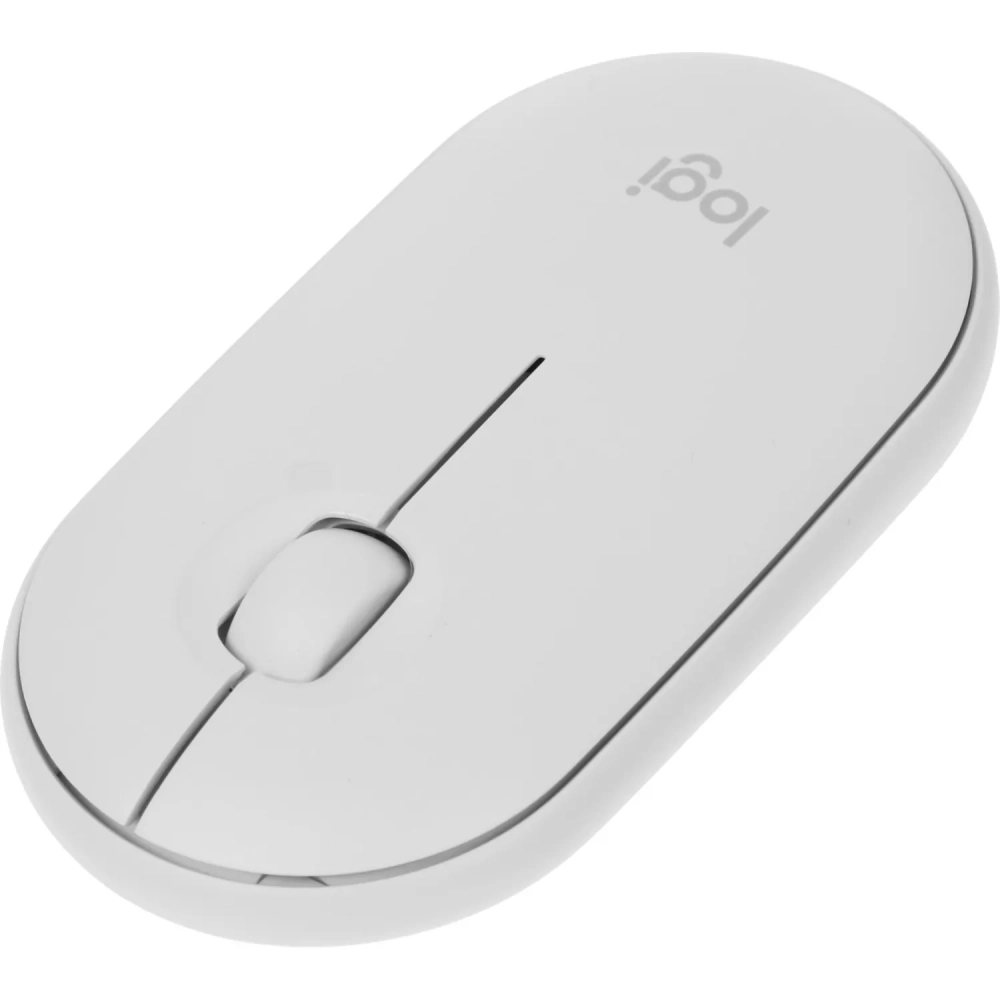 Мышь компьютерная Logitech Pebble M350 бел.1000dpi sil.BT/R 3b(910-005541)