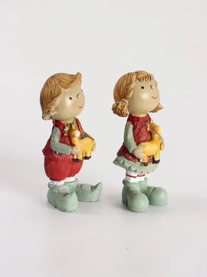 Фигурка &laquo;Малыши с оленем&raquo;, набор 2 шт., 4.5&times;3.5&times;9.5 см