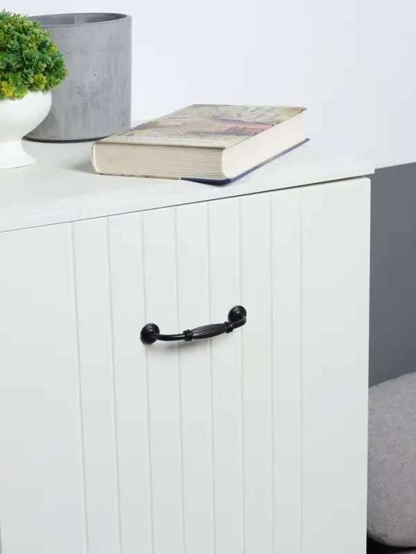 Ручка-скоба мебельная PC176, м/о 96 мм, цвет черный