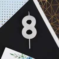Свеча для торта, цифра «8», 5,5 х 8 см
