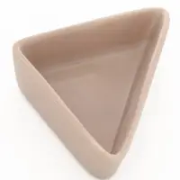 Миска, 75 мл, 9.5&times;6&times;2 см, угловая, керамика, бежевая