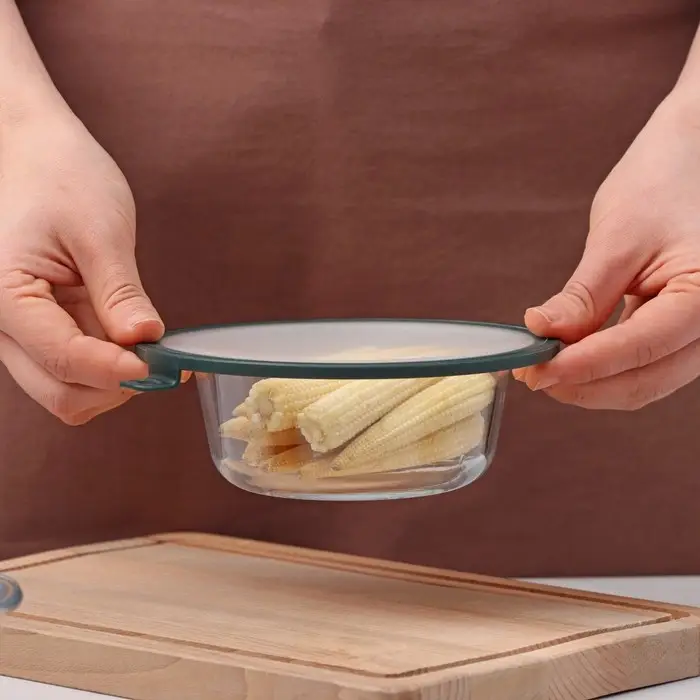 Вакуумная крышка для посуды Доляна, d=16 см, цвет зелёный Вакуумная крышка для посуды Доляна, d=16 см, цвет зелёный