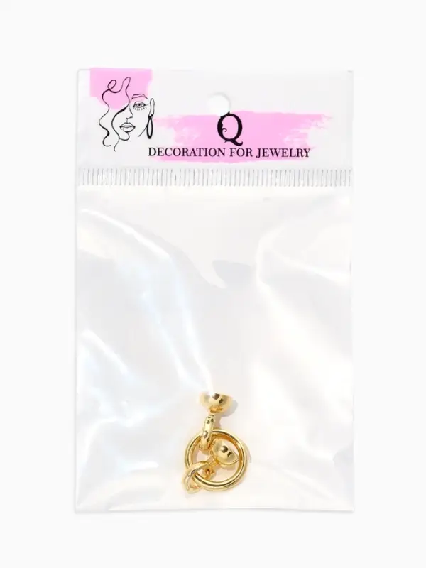 Замок-карабин с кольцом, 40*16*8 мм, медь, цвет золото Замок-карабин с кольцом, 40*16*8 мм, медь, цвет золото