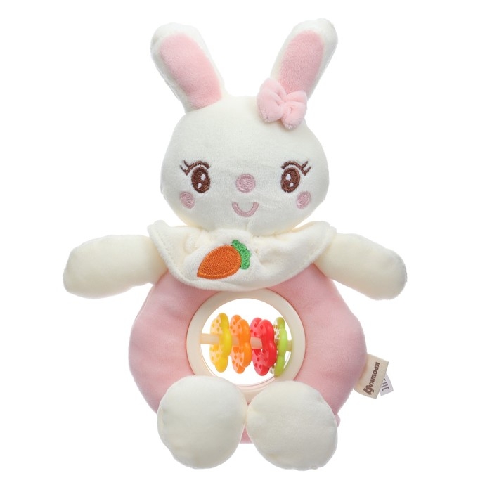 Игрушка-погремушка мягкая «Милая зайка», Крошка Я Игрушка-погремушка мягкая «Милая зайка», Крошка Я