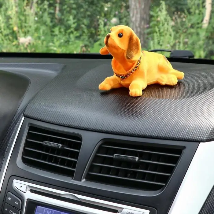 Игрушка на панель автомобиля &laquo;Собака качающая головой&raquo; рыжая