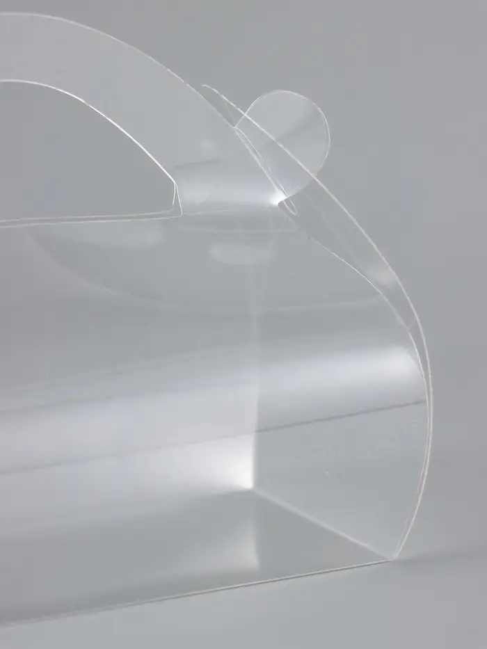 Складная прозрачная коробка из PVC, для упаковки подарков, 9.9×4.9×5.5 см