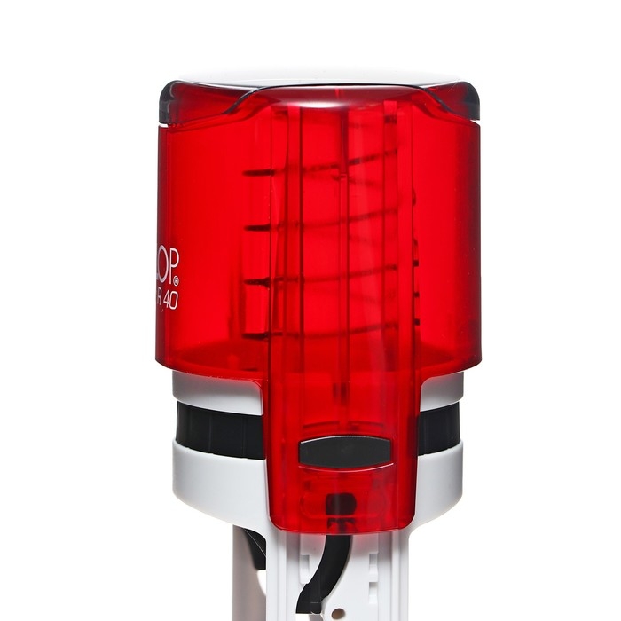 Оснастка для круглой печати автоматическая COLOP Printer R40, диаметр 41.5 мм, с крышкой, корпус рубин