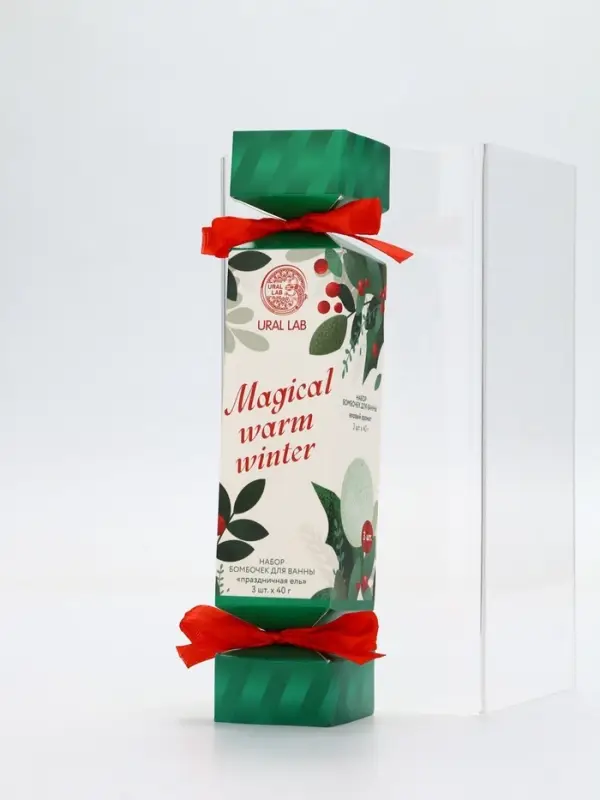 Бомбочки для ванны Magical warm winter, набор 3 шт х 40 г, праздничная ель, URAL LAB Бомбочки для ванны Magical warm winter, набор 3 шт х 40 г, праздничная ель, URAL LAB