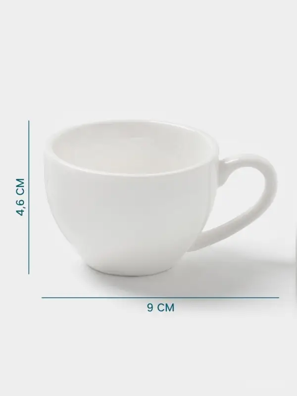 Чашка Hanna Kn&ouml;vell, 90 мл, фарфор, белая