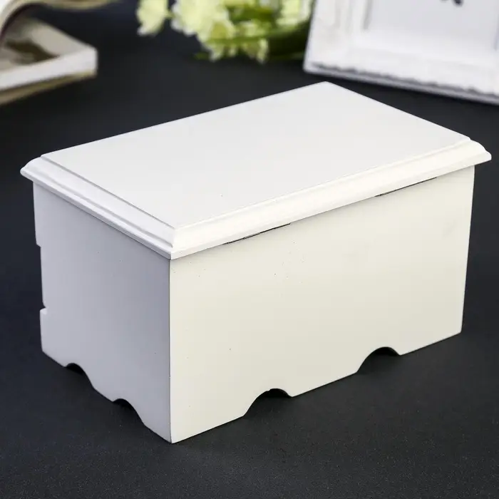 Шкатулка для украшений &laquo;Комод с ящиком&raquo;, дерево, белая, 9&times;10&times;16 см