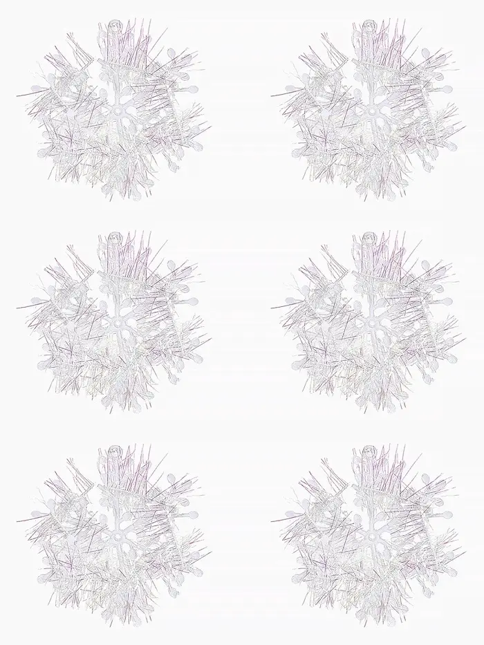 Ёлочные игрушки набор 6 шт. &laquo;Зимнее волшебство. Снежинка - пушинка&raquo;, d=6 см, белый