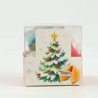 Печенье с предсказанием цветное в PVC-коробке "Улыбок в новом году", 4 шт Печенье с предсказанием цветное в PVC-коробке "Улыбок в новом году", 4 шт