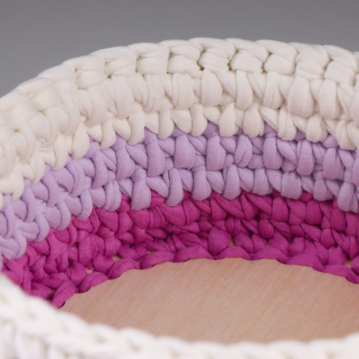 Набор вязанных корзин, 3 шт, трикотажная пряжа, розовый Набор вязанных корзин, 3 шт, трикотажная пряжа, розовый