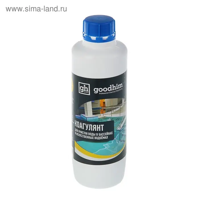 Коагулянт для очистки воды в бассейнах и искуственных водоемах Goodhim Коагулянт, 1 л