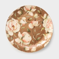 Тарелка WY Pink O'hara, d=20 см, фарфор, коричневая