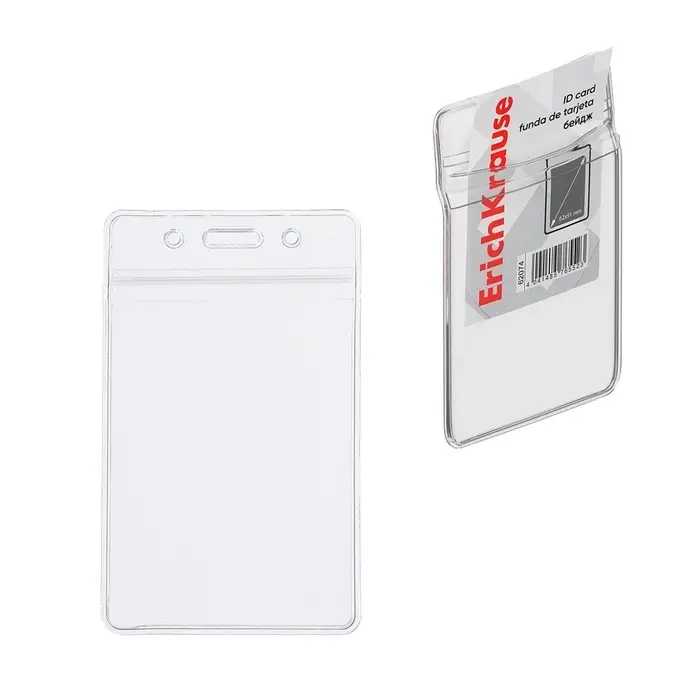 Набор бейджей вертикальных 62 х 91 мм, ErichKrause прозрачный Набор бейджей вертикальных 62 х 91 мм, ErichKrause прозрачный