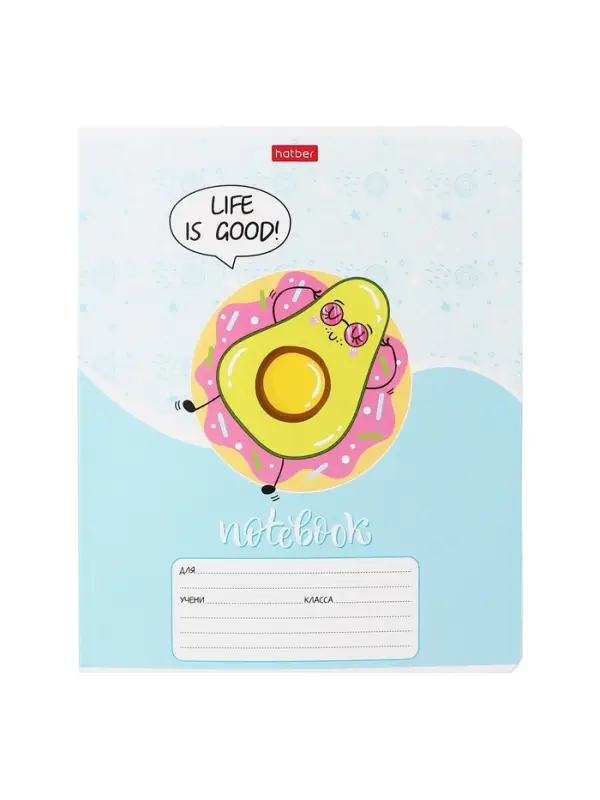 Тетрадь 12 листов в линейку &laquo;Веселые Авокадо&raquo;, обложка мелованный картон, блок офсет, МИКС