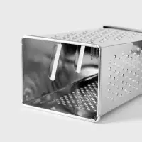 Тёрка с контейнером КВАРЦ &laquo;Комфорт&raquo;, 4 грани, 450 мл, 11&times;8.5&times;27 см, металл, МИКС