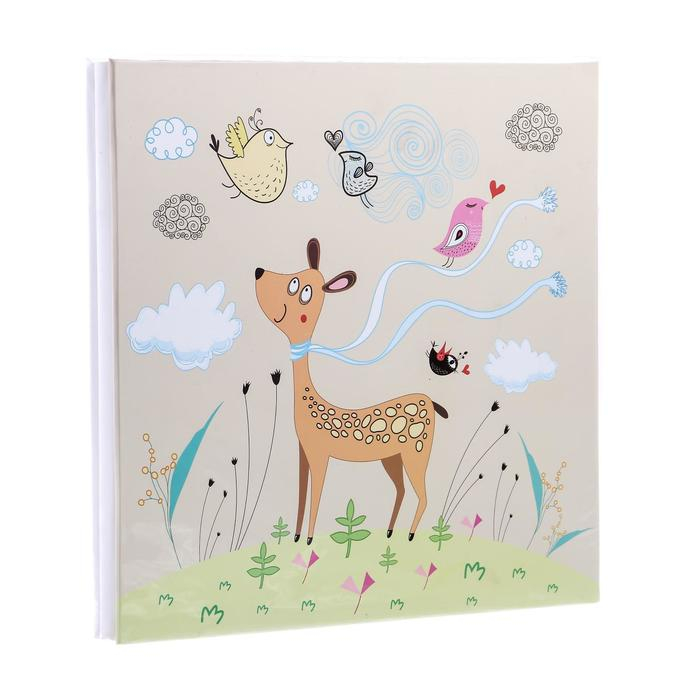 Фотоальбом магнитный 20 листов Фотоальбом магнитный 20 листов "Оленёнок на лужайке" плотность 500 гр 33х33х3 см