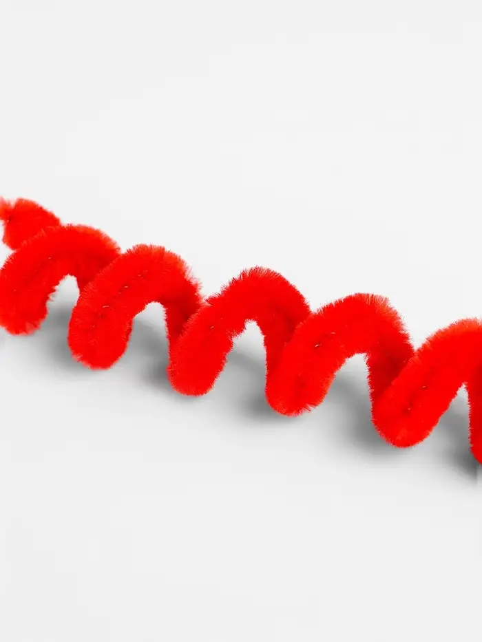 Синельная проволока, набор 100 шт, размер 1 шт 30х0,8 см, цвет красный