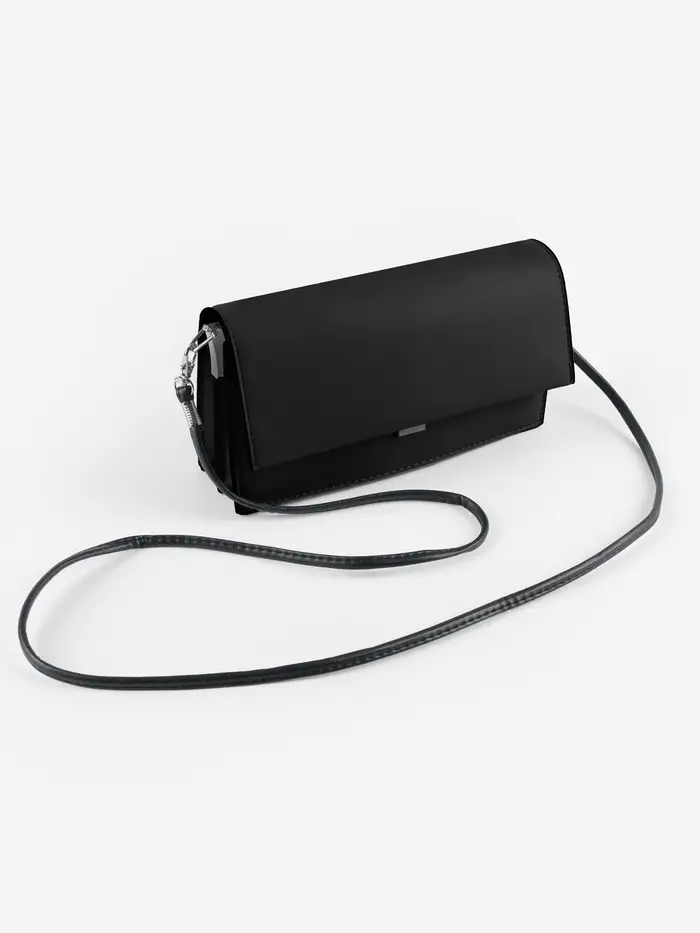 Ручка-шнурок для сумки, с карабинами, 120&times;0.6 см, чёрная