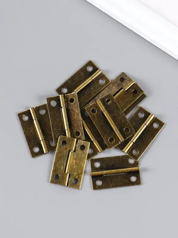 Петля для шкатулки металл с прямыми углами бронза набор 10 шт 2,2х3,68 см Петля для шкатулки металл с прямыми углами бронза набор 10 шт 2,2х3,68 см