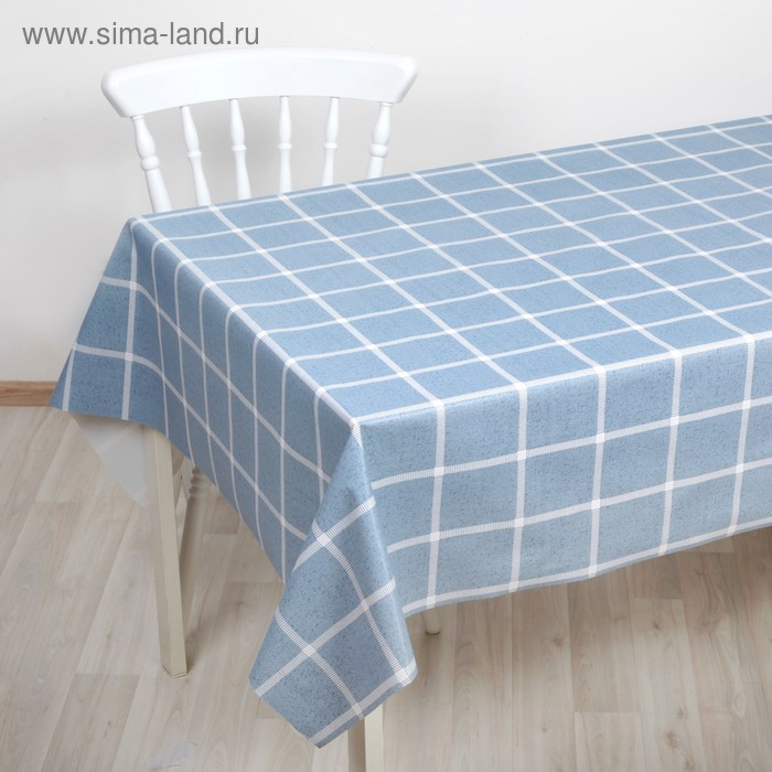 Клеёнка на стол, на тканевой основе, рулон 20 метров, ширина 137 см, толщина 0,25 мм, цвет голубой Клеёнка на стол, на тканевой основе, рулон 20 метров, ширина 137 см, толщина 0,25 мм, цвет голубой