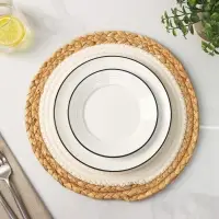 Салфетка сервировочная на стол Доляна &laquo;Мэг&raquo;, d=30 см, белая