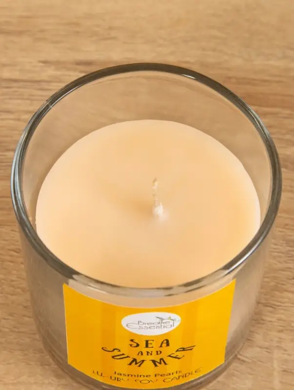 Свечас кристаллом внутри Sea and Summer Свечас кристаллом внутри Sea and Summer "Jasmine Pearls" жасмин, 120 гр