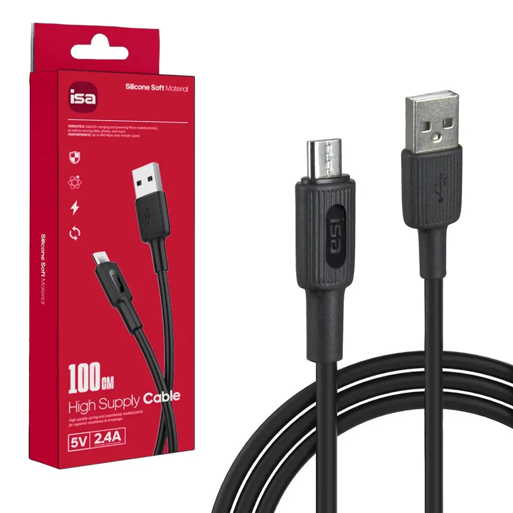 Кабель BX-1 USB на MicroUSB 1m 2A ISA черный