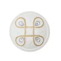 Держатель для штор CAPPIO KS033, d=98 мм, белый с золотом, 2 шт.