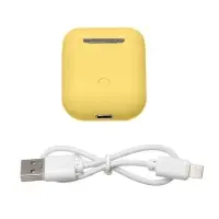 Наушники беспроводные Luazon i12, TWS, вкладыши, Bluetooth 5.0, 35/300 мАч, жёлтые матовые