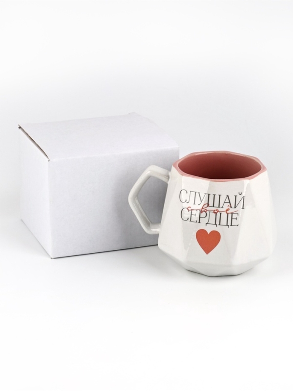 Кружка керамическая Дорого внимание «Слушай свое сердце», 350 мл Кружка керамическая Дорого внимание «Слушай свое сердце», 350 мл