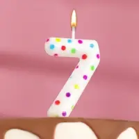 Свеча в торт на день рождения «Цифра 7», 5.5 см