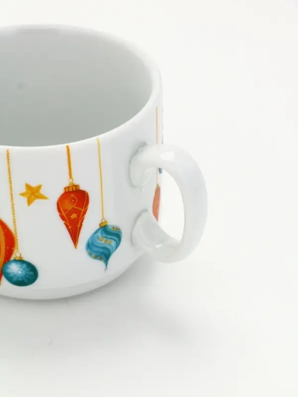 Чайная пара новогодняя «С Новым годом! Новогодние игрушки», 220 мл, кружка, блюдце Чайная пара новогодняя «С Новым годом! Новогодние игрушки», 220 мл, кружка, блюдце