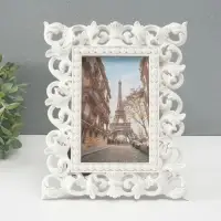 Фоторамка пластик 10х15 см "Узоры из листьев" белая 23,7х19,3 см Фоторамка пластик 10х15 см "Узоры из листьев" белая 23,7х19,3 см