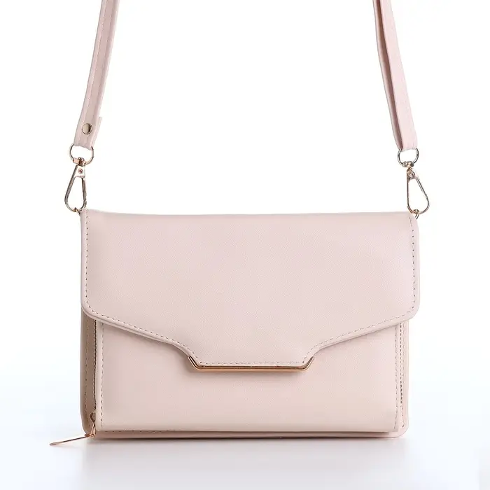 Сумка женская мессенджер на магнитах, 20&times;4&times;13 см, молочная