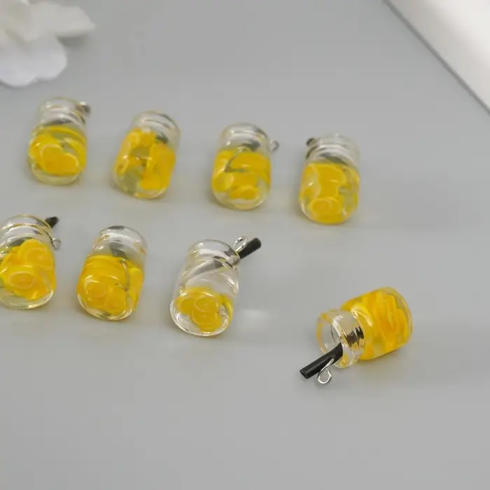 Подвеска для творчества акрил "Коктейль. Лимон" 1,8х1,1х1,1 см