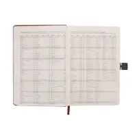 Ежедневник недатированный формат А5, с хлястиком, 80л, линия, пвх, Коричневый