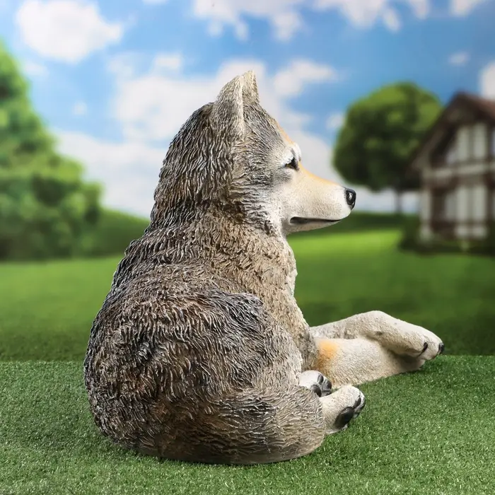 Садовая фигура из полистоуна &laquo;Волчица&raquo;, 43&times;44&times;65 см